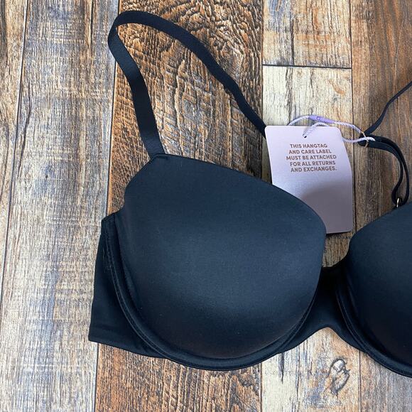 Savage X Fenty by Rihanna Women's 32D Caviar Black Soft N Savage Padded Demi Bra - Picture 5 of 16